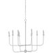 Lilly 8 Light 42 inch Plaster White Chandelier Ceiling Light