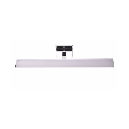 Tabiano LED 23.78 inch Chrome Vanity Light Wall Light, White Shade