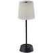 Bobby 14 inch 1.50 watt Black LED Cordless Table Lamp Portable Light