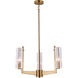 Canada 3 Light 23 inch brass Chandelier Ceiling Light