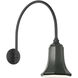 Thomas O'Brien Academy Barn Light LED 21.5 inch Matte Black Arched Mack Barn Light in 7.5" Green Savannah Shade
