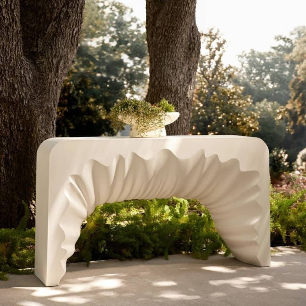 Farely 60 X 34 inch Ivory Outdoor Console