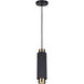 Cohen 1 Light 4.75 inch Black/Gold Pendant Ceiling Light in Black And Gold