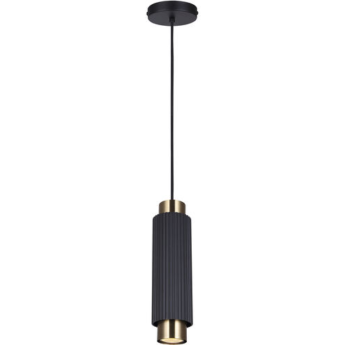 Cohen 1 Light 4.75 inch Black/Gold Pendant Ceiling Light in Black And Gold
