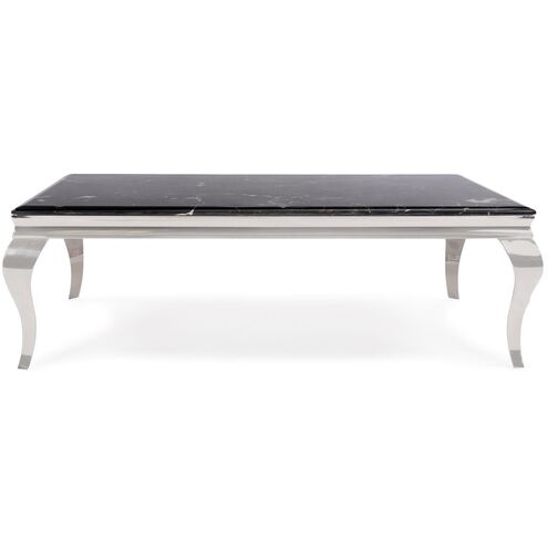 Lexiss 53 X 17 inch Black/Silver Coffee Table