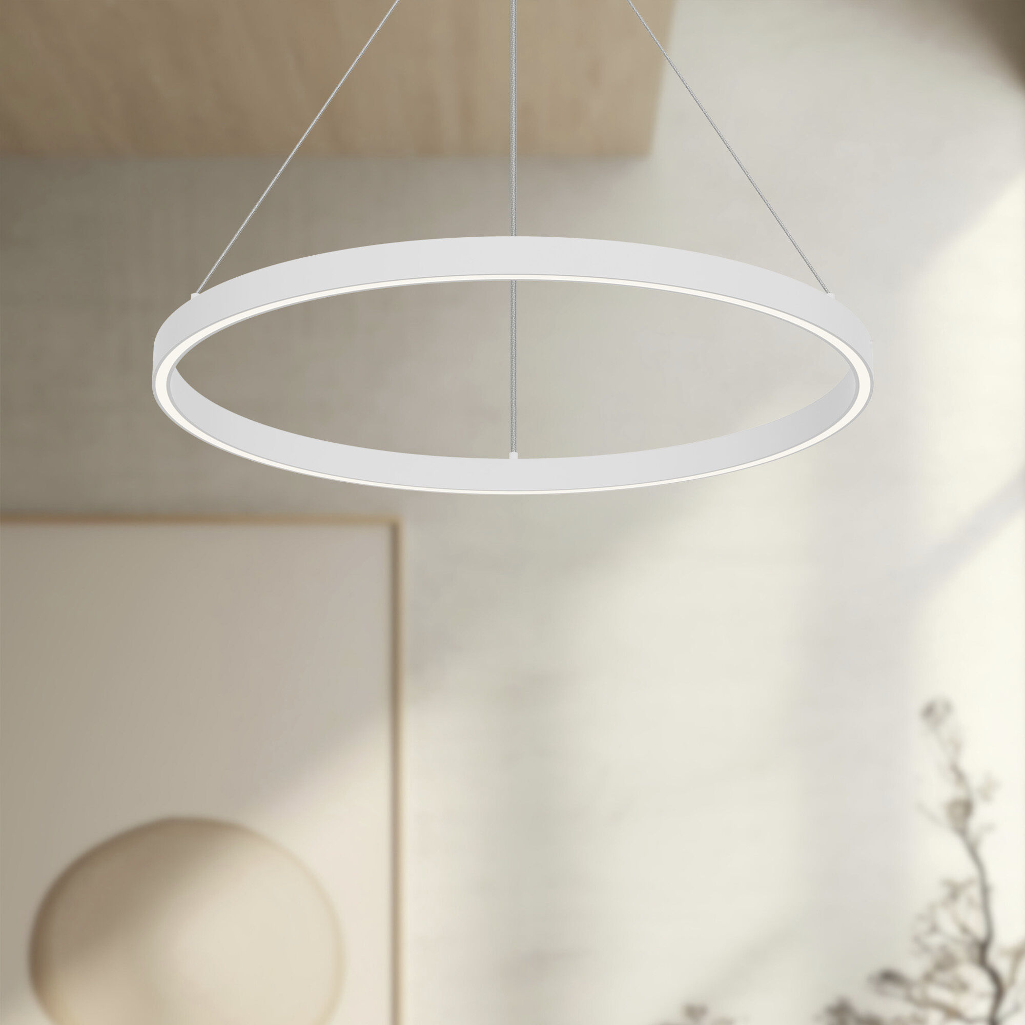 Cerchio Pendant Ceiling Light in White