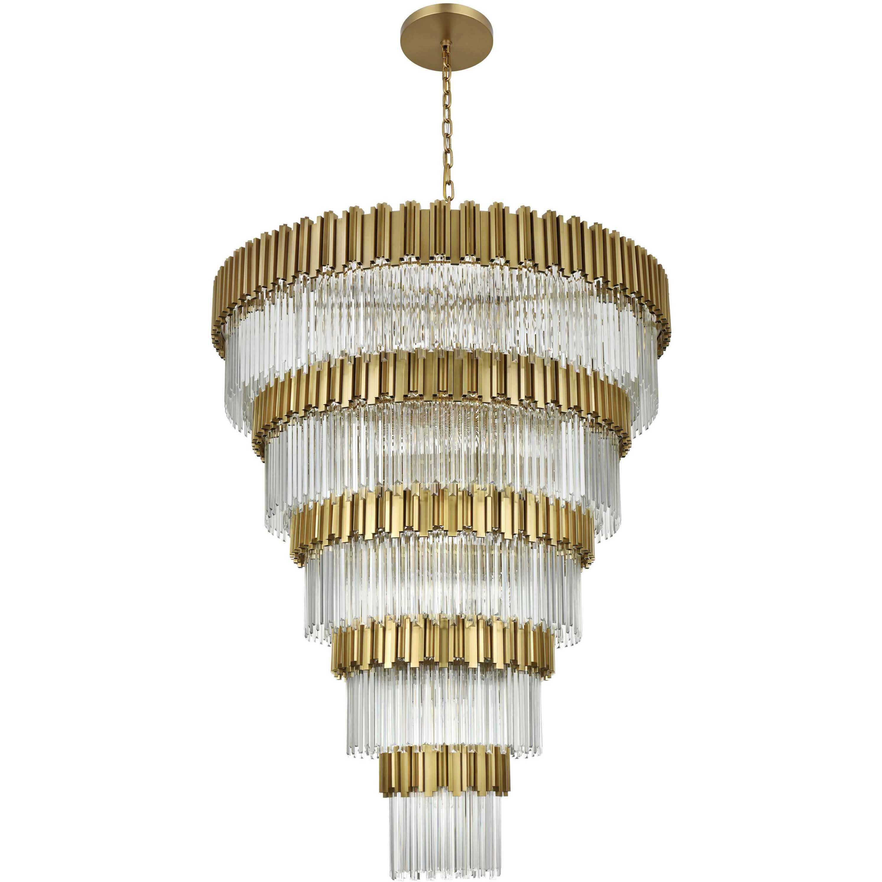 Willow 43 Light 59 inch Satin Gold Chandelier Ceiling Light