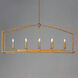 Martel 8 Light 46 inch Etruscan Gold Linear Pendant Ceiling Light
