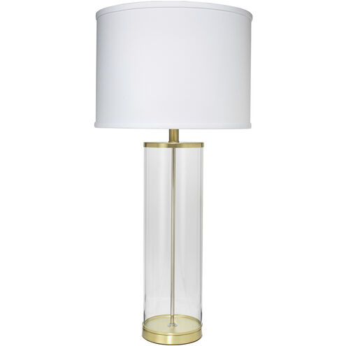 Rockefeller 33 inch 150.00 watt Brass Table Lamp Portable Light