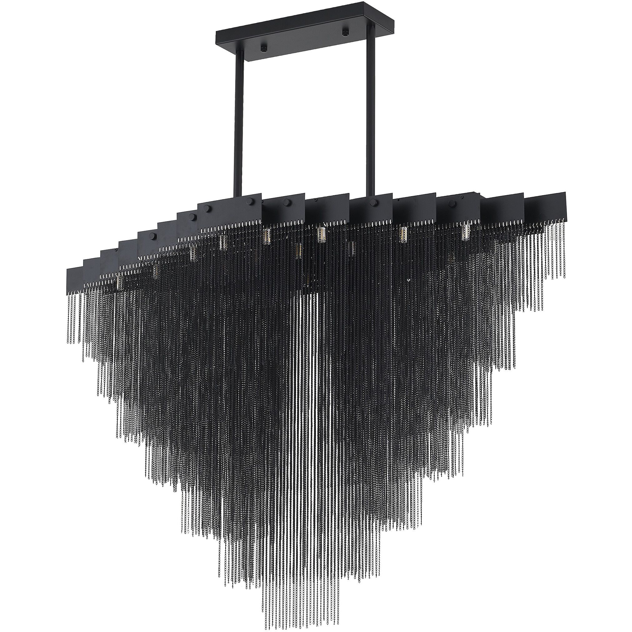 IMG Series 24 Light 23.6 inch Satin Black Chandelier Ceiling Light