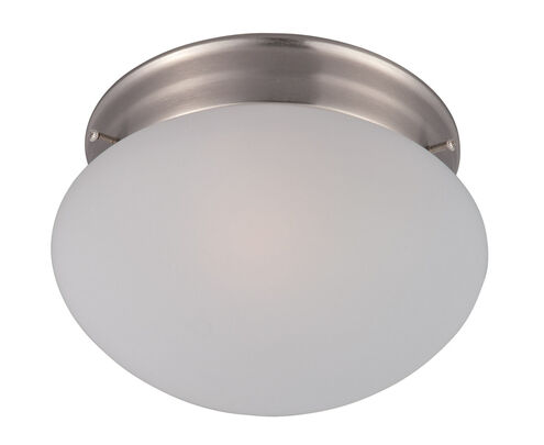 Essentials - 588x 1 Light 8 inch Satin Nickel Flush Mount Ceiling Light in Frosted
