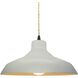 Radiance LED 13.5 inch Matte White and Champagne Gold and Matte Black Pendant Ceiling Light