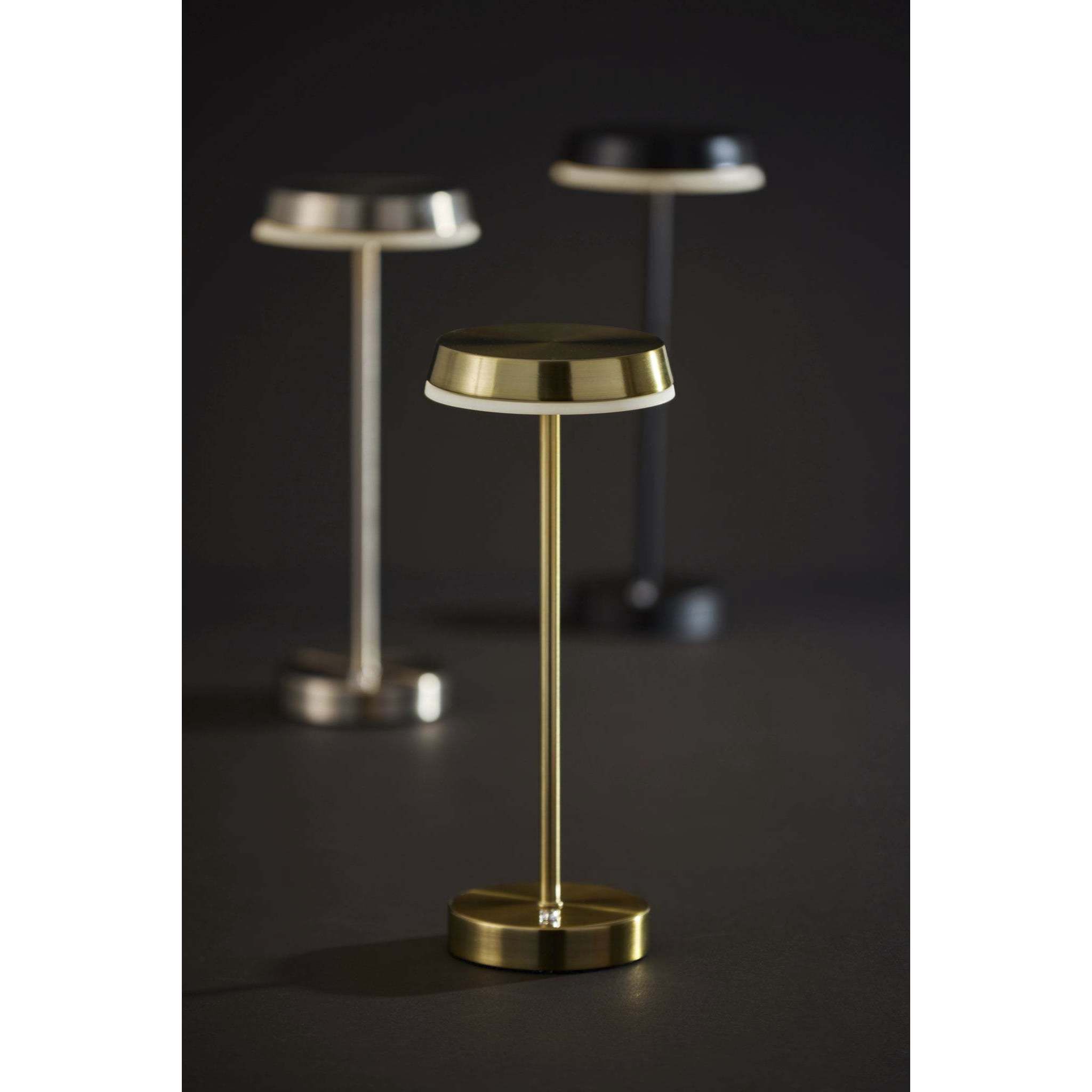 Tommy 15 inch 2.00 watt Antique Brass LED Cordless Table Lamp Portable Light