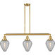 Franklin Restoration Geneseo 3 Light 38 inch Satin Gold Island Light Ceiling Light, Franklin Restoration