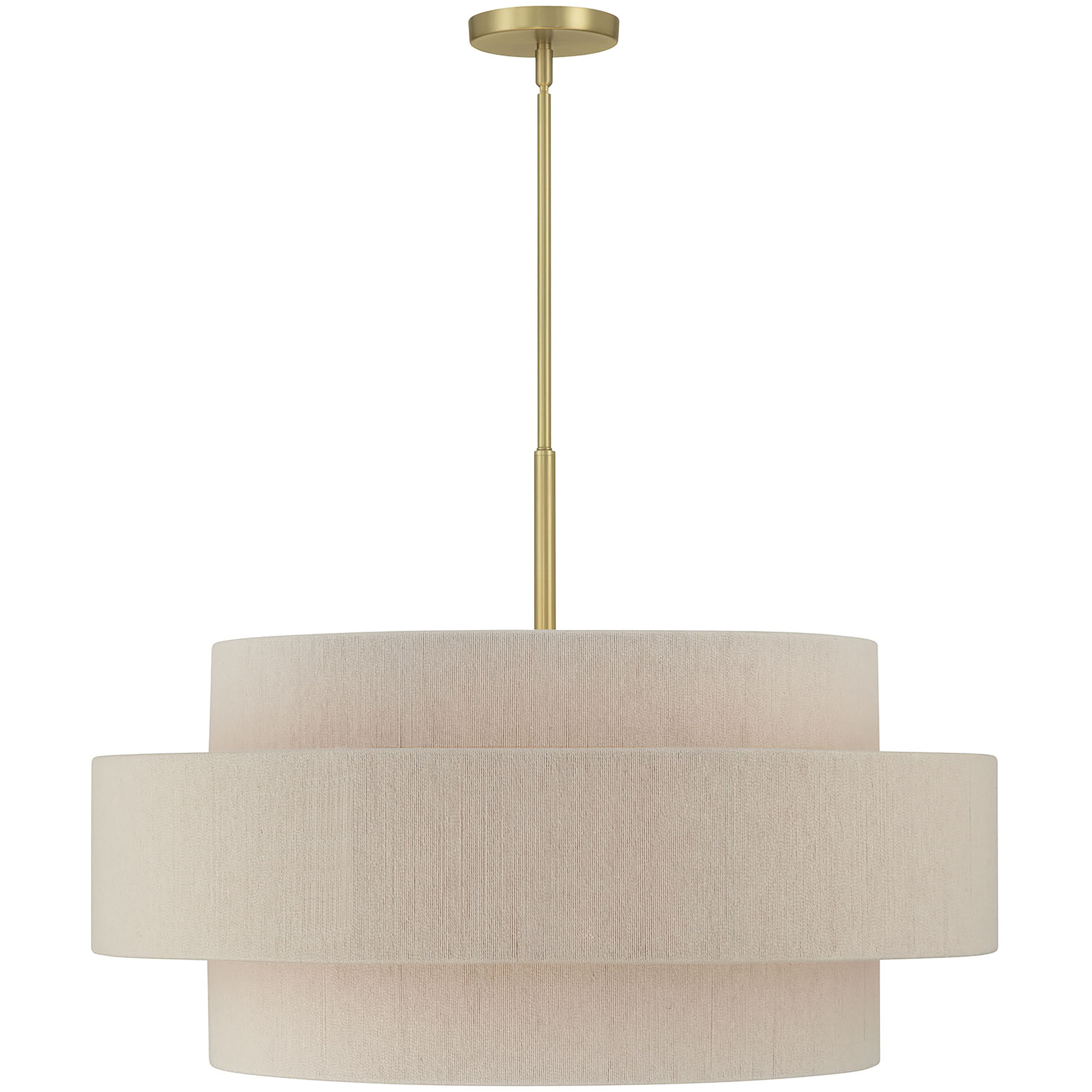 Helbert 6 Light 30 inch Vintage Brass Pendant Ceiling Light
