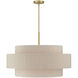 Helbert 6 Light 30 inch Vintage Brass Pendant Ceiling Light