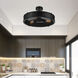 Tigris 3 Light 16 inch Black Drum Shade Flush Mount Ceiling Light