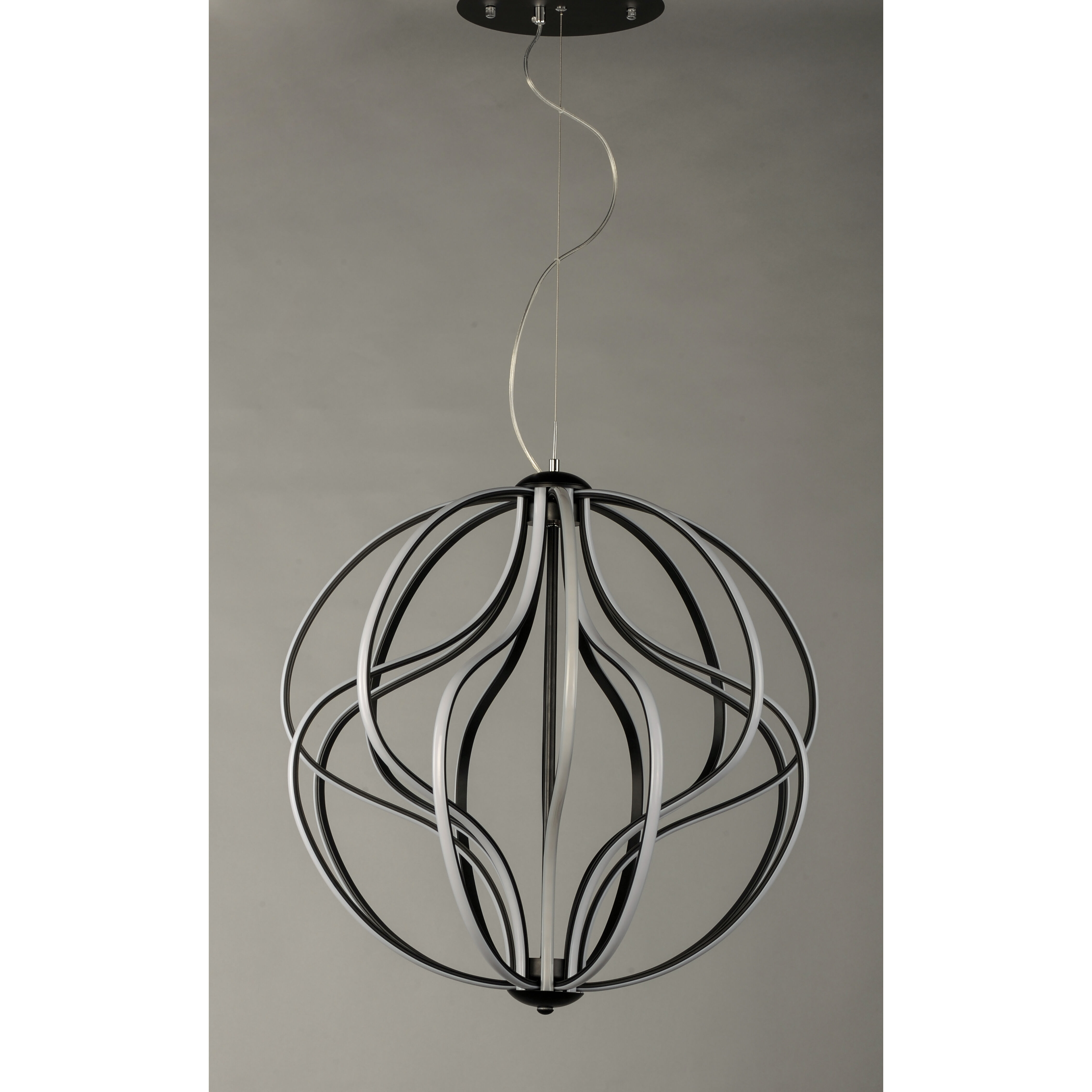 Aura LED 24 inch Black Single Pendant Ceiling Light