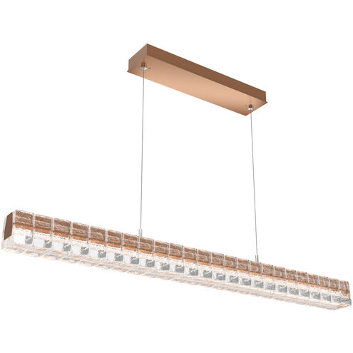 Asscher LED Novel Brass Linear Pendant Ceiling Light