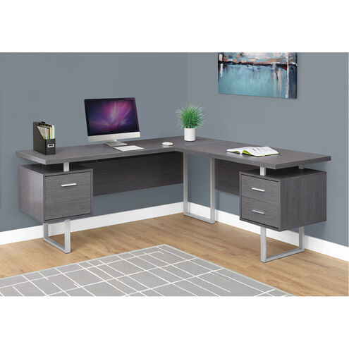 Ramapo 71 X 71 inch Grey and Silver Computer Desk