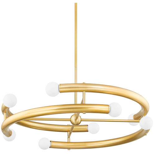 Allegra 8 Light 36 inch Aged Brass Chandelier Ceiling Light