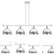 Ballston Urban 4 Light 48 inch White and Polished Chrome Island Light Ceiling Light