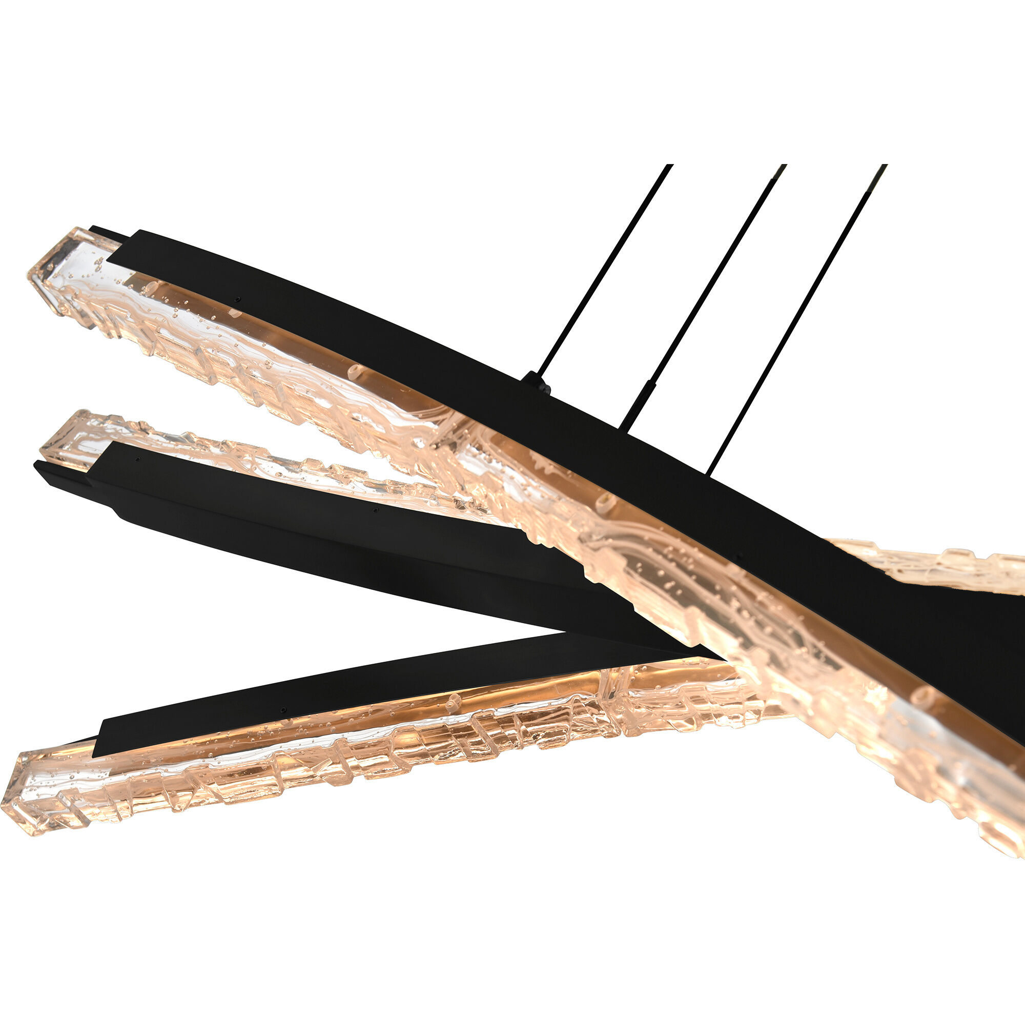 Saber LED 50 inch Black Chandelier Ceiling Light