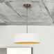 Rexton 3 Light 17 inch Matte White and Gold Chandelier Ceiling Light