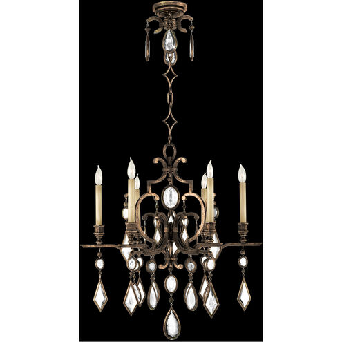 Encased Gems 6 Light 29 inch Bronze Chandelier Ceiling Light in Clear Crystal