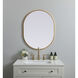 Asha 30 X 24 inch Brass Mirror in 24 x 30