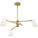 Birdie LED 30 inch Lacquered Brass with Matte White accents Chandelier Ceiling Light
