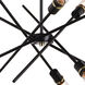 Halsted LED 24.25 inch Black and Satin Brass Pendant Ceiling Light in 6