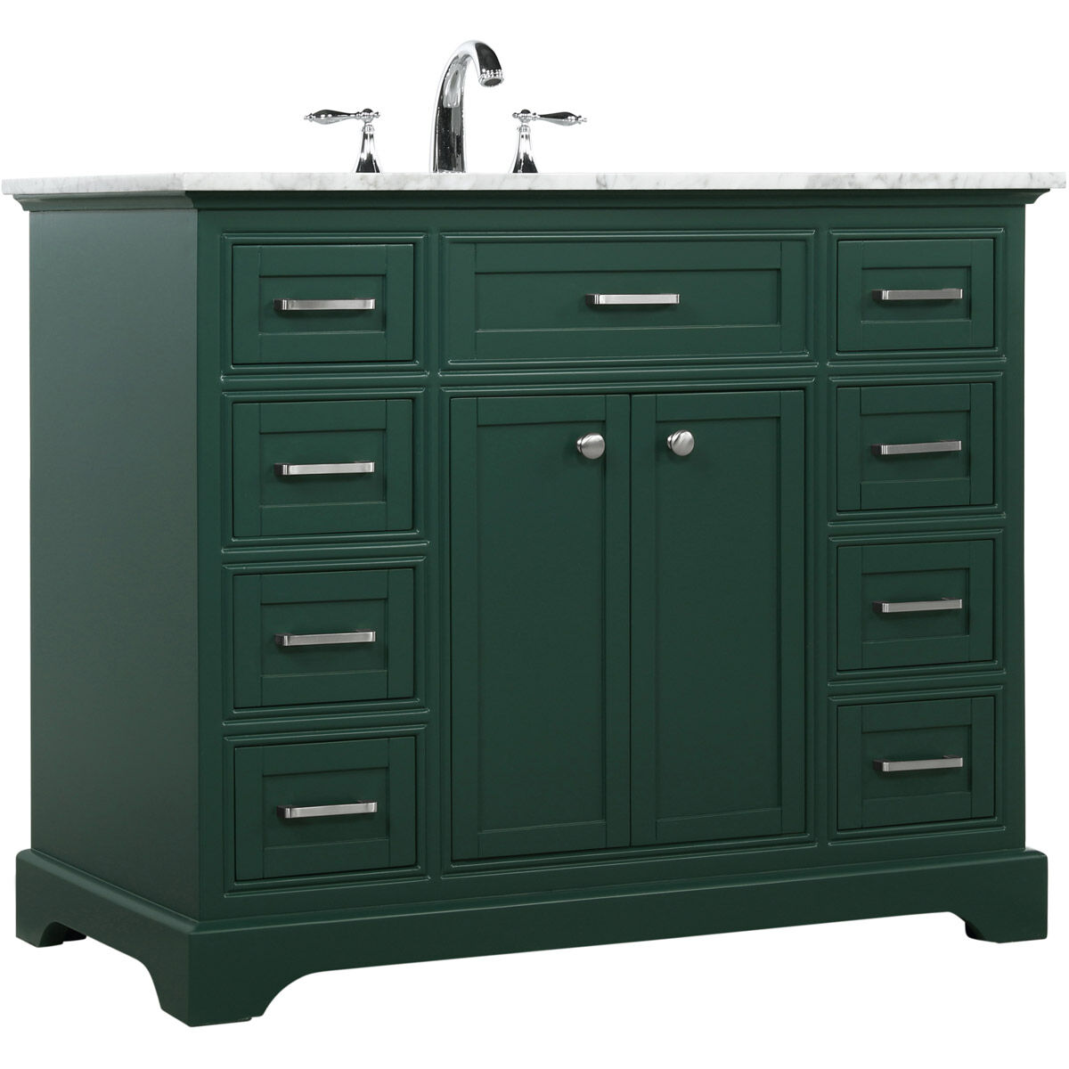 Americana 42 X 21.5 X 35 inch Green Vanity Sink Set