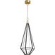 Dripping Gems LED Soft Brass And Black Pendant Ceiling Light