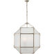 Suzanne Kasler Morris 3 Light 19 inch Polished Nickel Foyer Pendant Ceiling Light in Frosted Glass