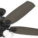 Builder 52 inch Matte Black with Matte Black/Greyed Walnut Blades Ceiling Fan