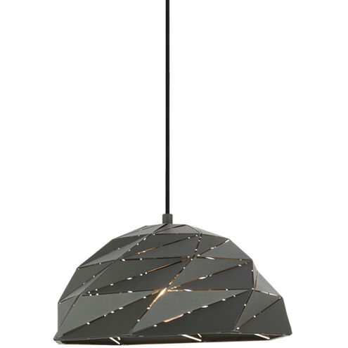 Riku 1 Light 15 inch Dark Grey Pendant Ceiling Light