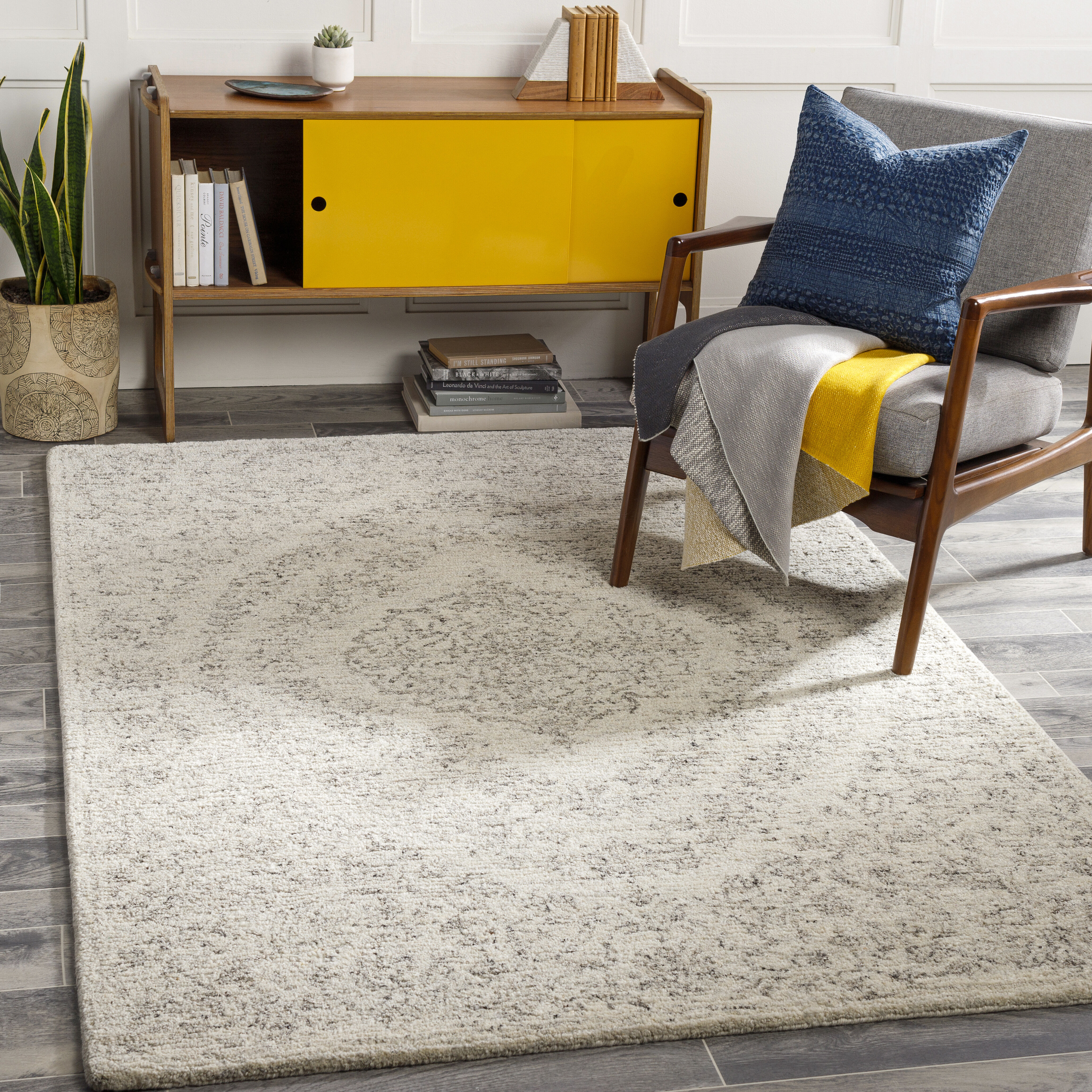 Evolution 108 X 72 inch Gray Rug in 6 X 9, Rectangle