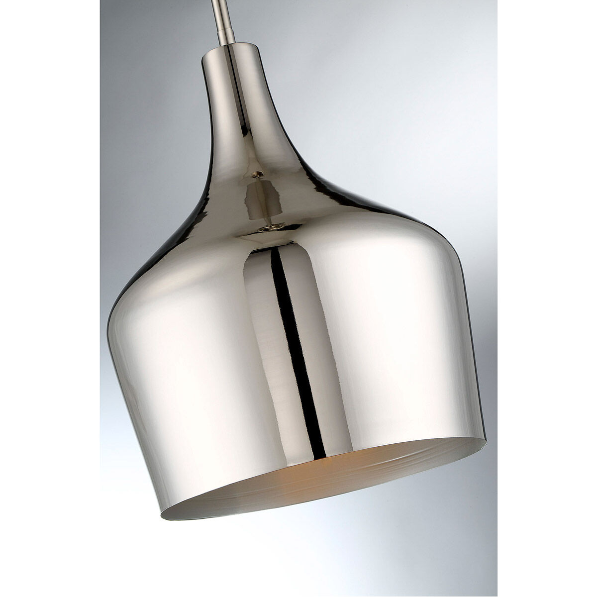 Modern 1 Light 10.5 inch Polished Nickel Pendant Ceiling Light