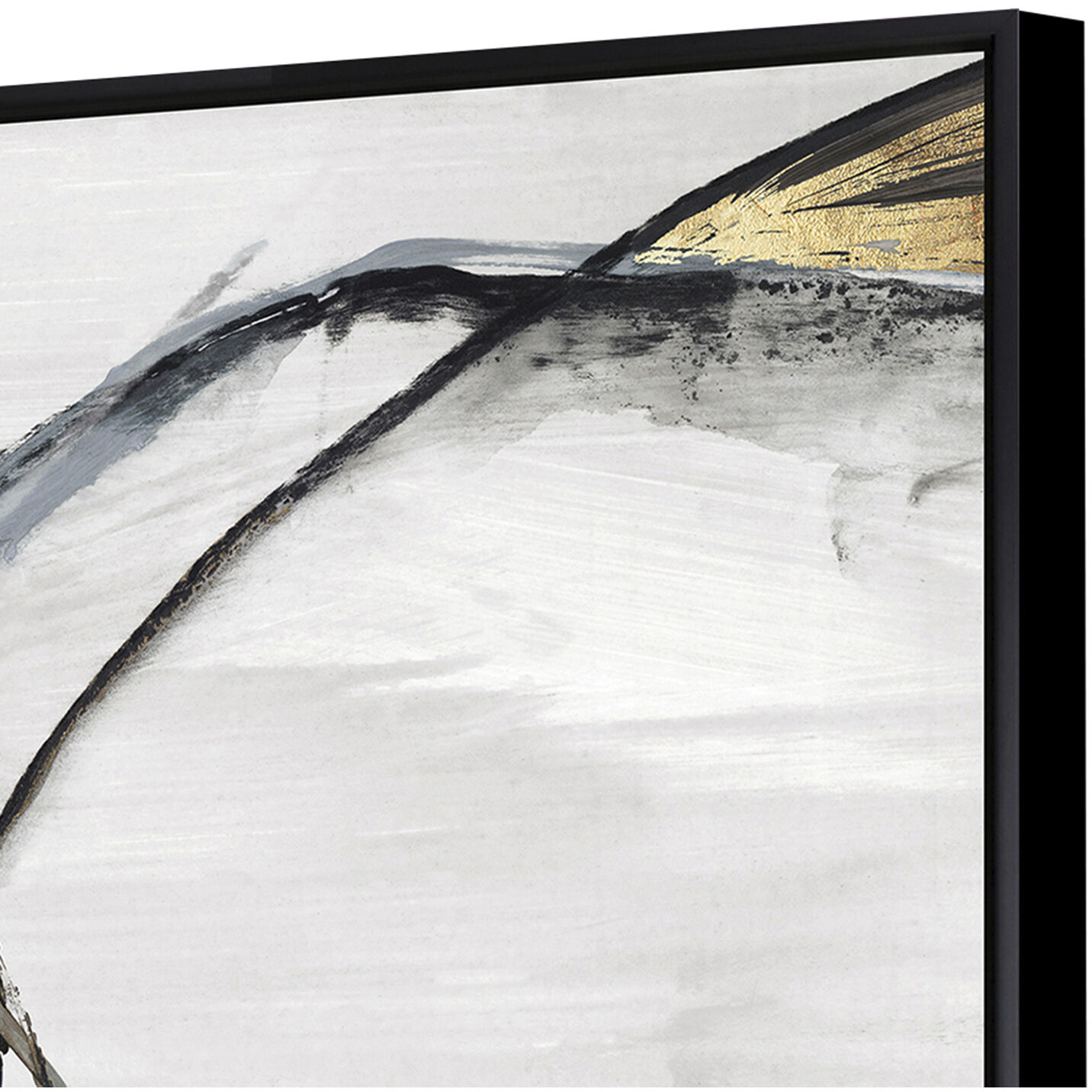 Teal Stones Blue and Gray and Metallic and Neutral Canvas