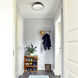 Duncan 2 Light 14 inch Matte Black Flush Mount Ceiling Light, Damp