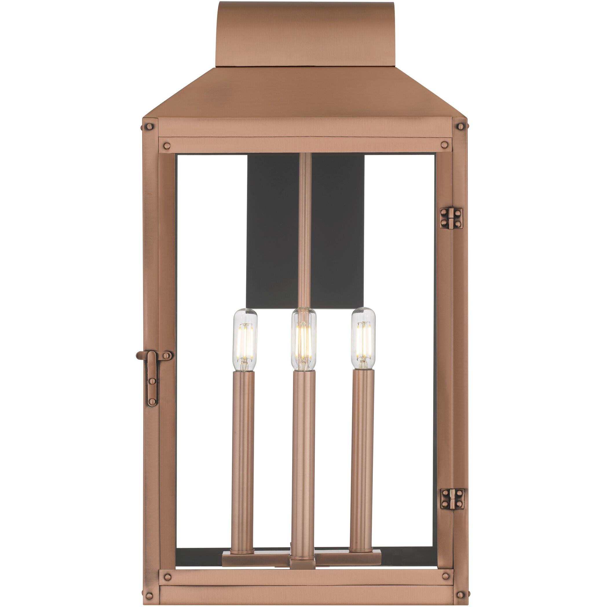 Beryn 4 Light 23 inch Aged Copper Outdoor Wall Lantern