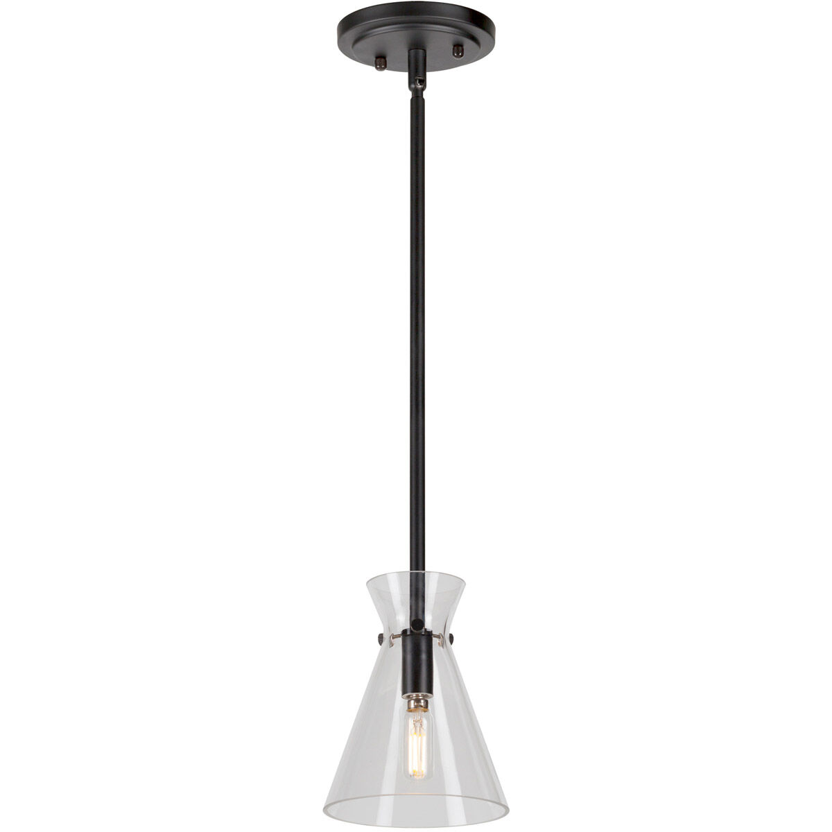Beaker 1 Light 6 inch Black Pendant Ceiling Light