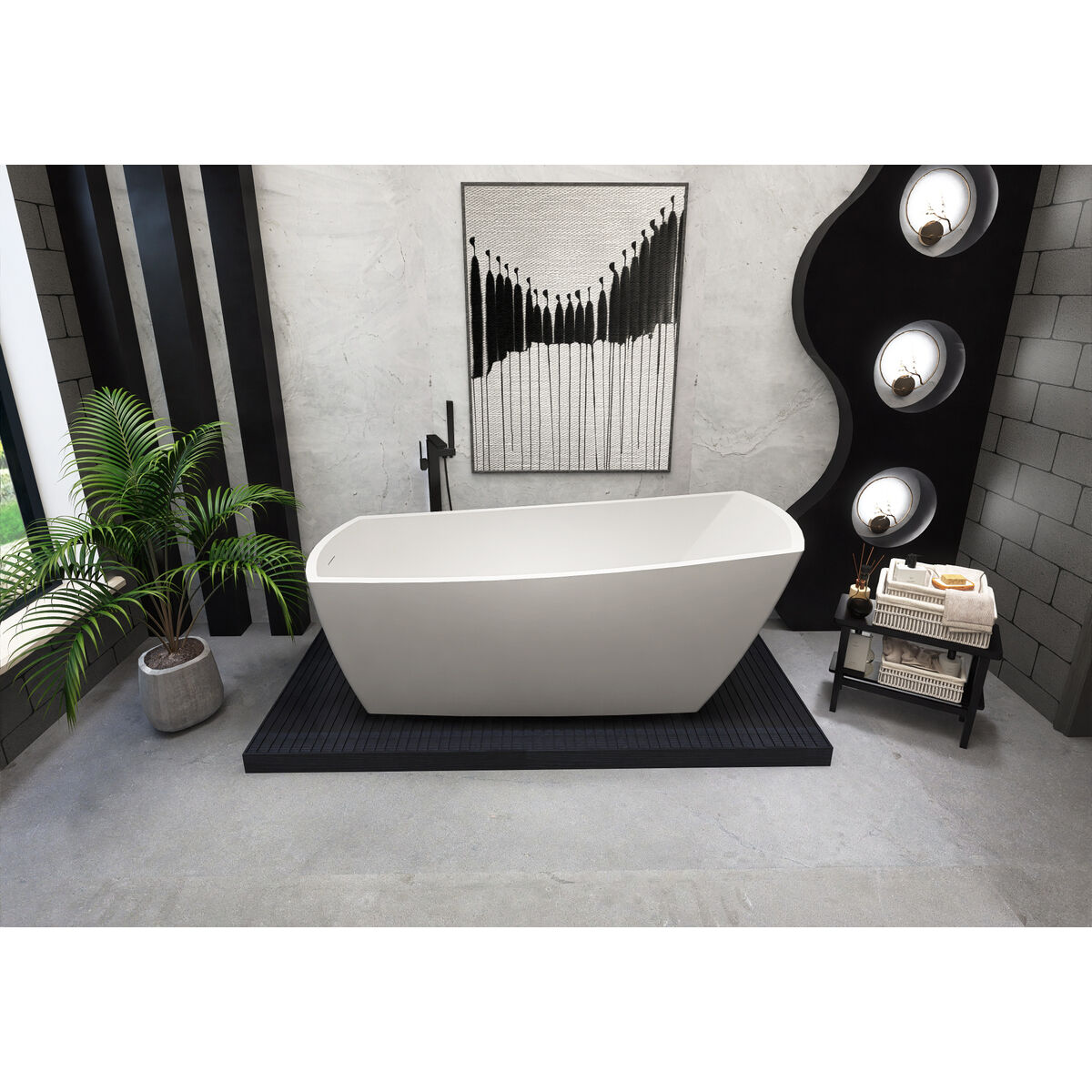 Brock Glossy White Bathtub