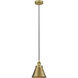 Appalachian 1 Light 8 inch Brushed Brass Mini Pendant Ceiling Light