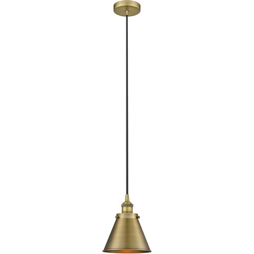 Appalachian 1 Light 8 inch Brushed Brass Mini Pendant Ceiling Light