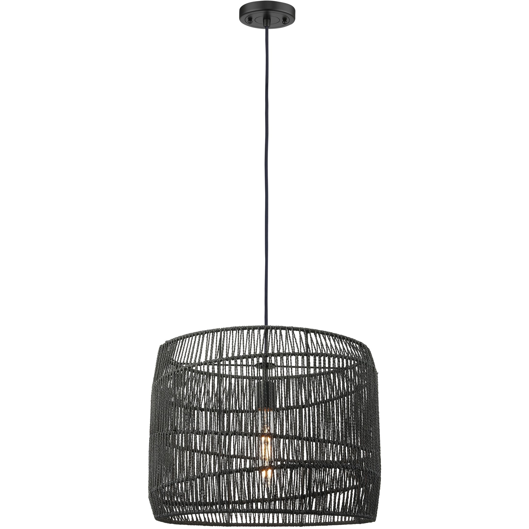 Elwood 1 Light 18 inch Matte Black Pendant Ceiling Light