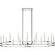 Downtown Urban Lexington 16 Light 48 inch Polished Nickel Statement Chandelier Ceiling Light