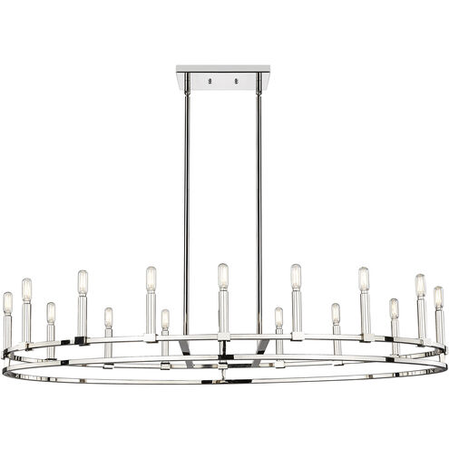 Downtown Urban Lexington 16 Light 48 inch Polished Nickel Statement Chandelier Ceiling Light