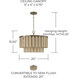 Jada 1 Light 20 inch Dark Brass Semi-Flush Mount Ceiling Light